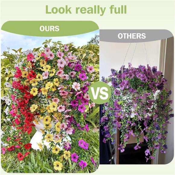 Artificial Flowers for Outdoors Hanging Faux Plants for Spring Summer - Picture 4 of 7